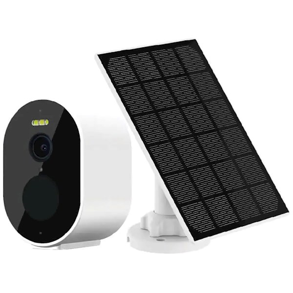 ვიდეო სათვალთვალო კამერა Blurams A11C-K Wireless Camera Lite + Solar Panel Kit, 2K 3MP, Wi-Fi, 5200mAh, 2-Way Audio, Color Night Vision, Works with Alexa, White